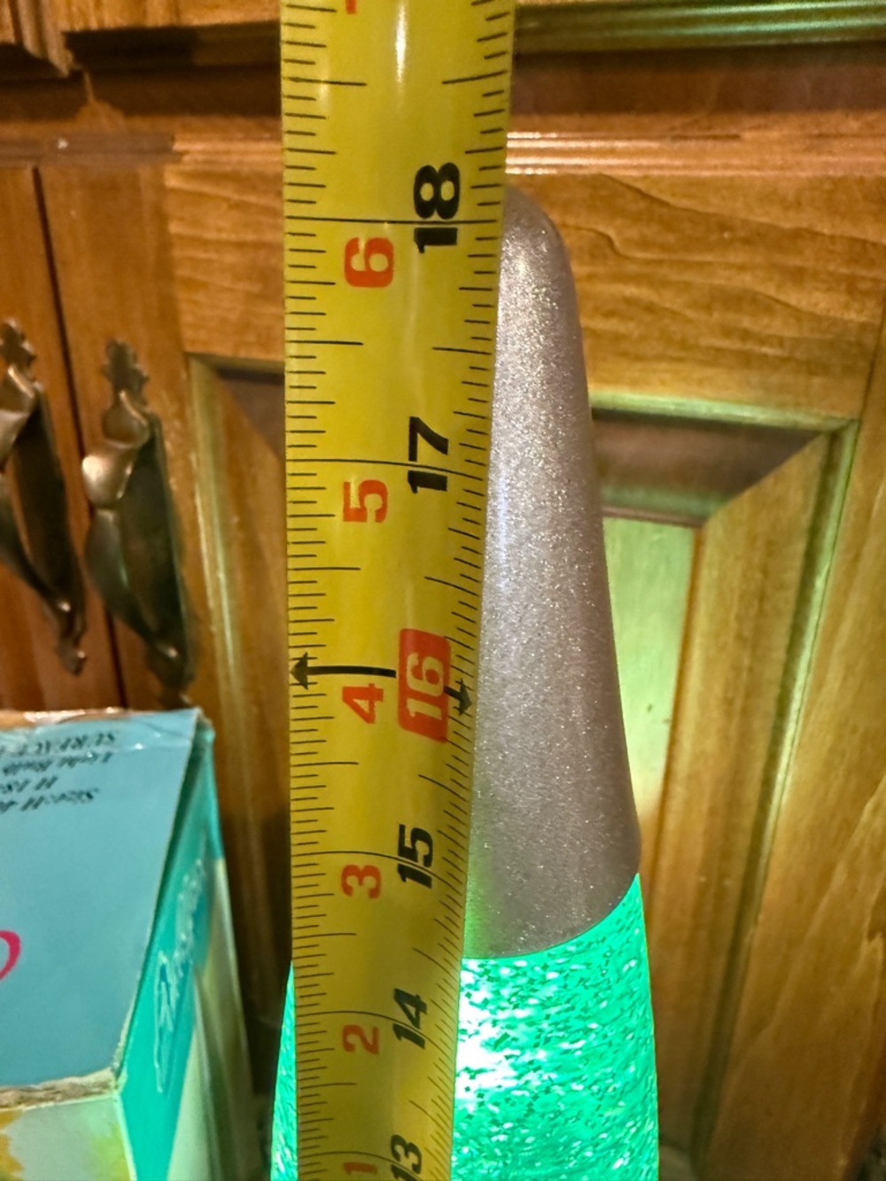 Ashford Glitter Lamp - Green/Silver 18” tall 70s vibes, works great, EUC - Picture 9 of 13